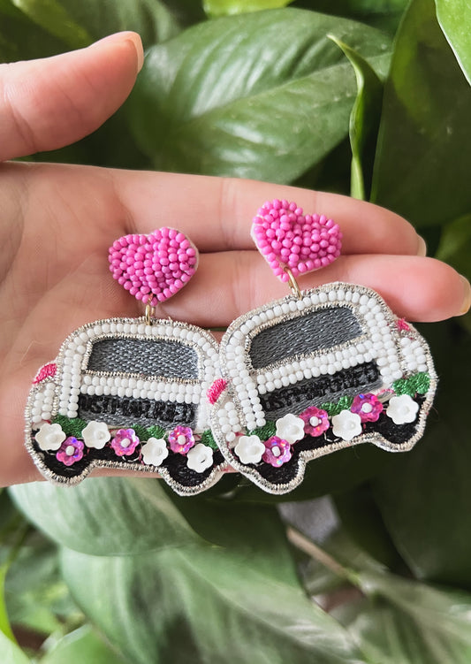 “Just Married” Car Earrings