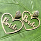 Heart “Bride” Earrings